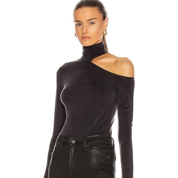 NWT JONATHAN SIMKHAI STANDARD Caden Cut Out Turtleneck Top - Picture 1 of 8